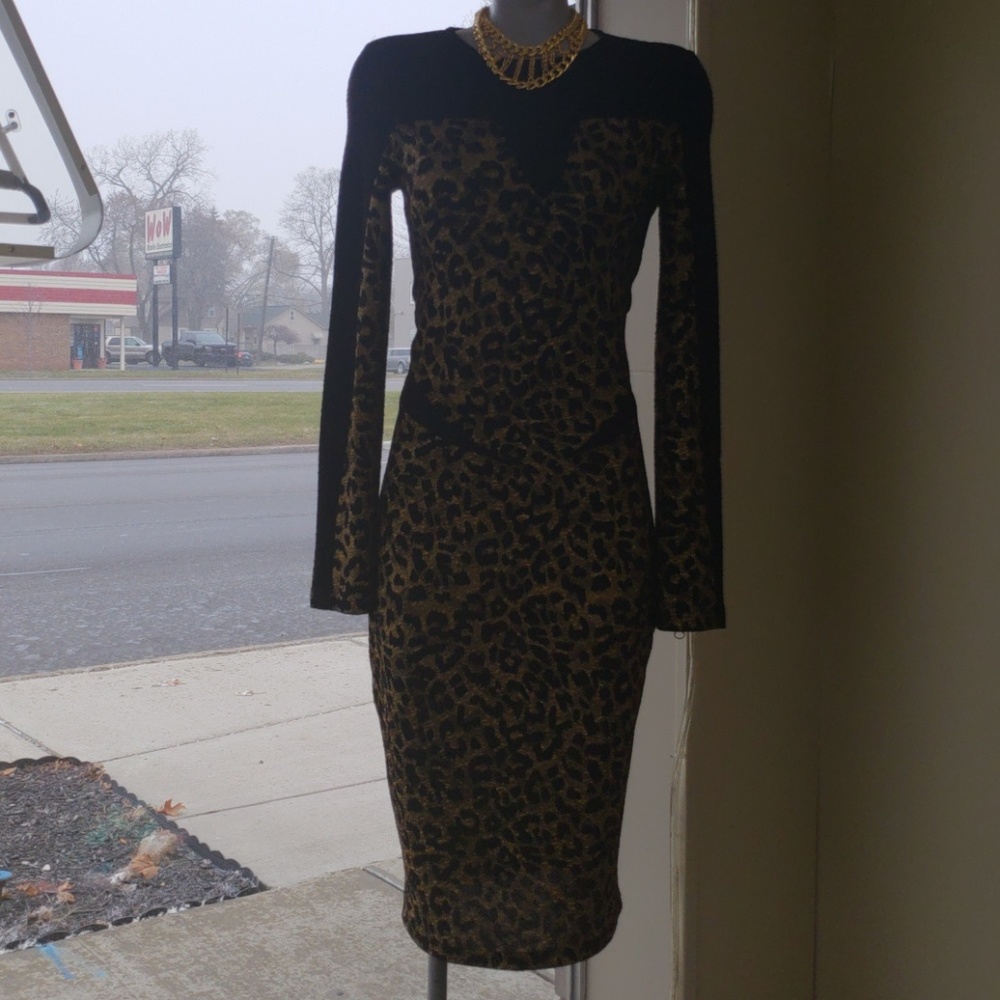Leopard Print Midi Dress